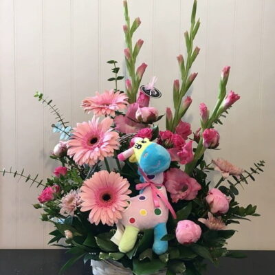 New Baby flower basket-Van Florist delivery Vancouver