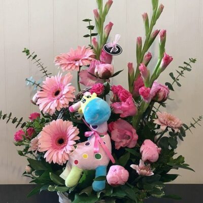New Baby flower basket-Van Florist delivery Vancouver