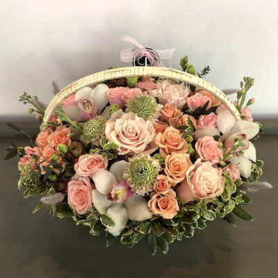 Roses in a basket-Van Florist delivery Vancouver