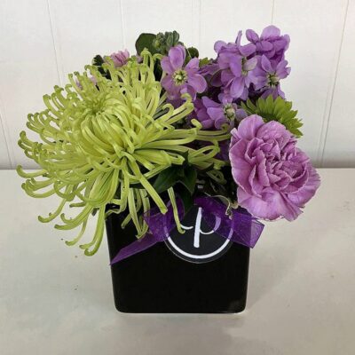 PP012 Green and Lavender Flower Arrangement
