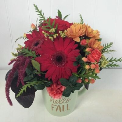 TG006-Hello Fall Thanksgiving Flower Arrangement