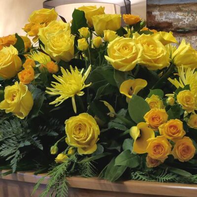 CF022 Sunny Paradise Casket Flower Arrangement