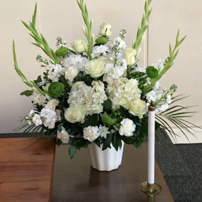 SA011-Snowy Silence Sympathy Arrangement